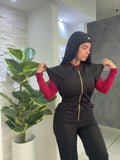 MonoBoujee Black Zipper Gold