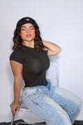 Under short sleeve