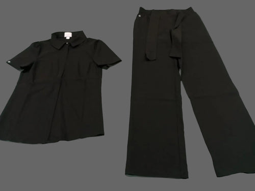 2 pieces Set Stretch Wide Leg